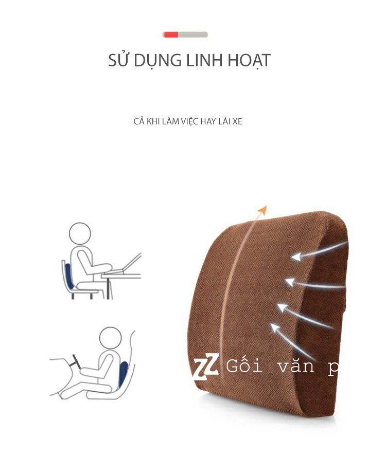Công dụng của gối dựa lưng